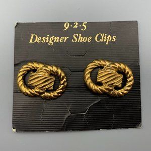 Vintage 9.2.5 Designer Shoe Clips Gold-tone